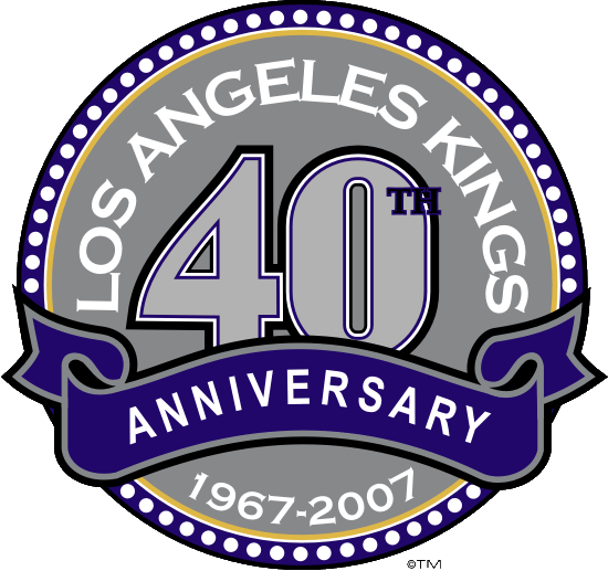 Los Angeles Kings 2007 Anniversary Logo iron on transfers for fabric